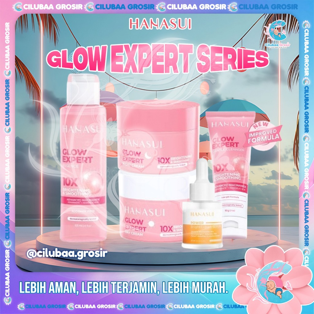 HANASUI Glow Expert Series 10x Brightening & Smoothing || Day & Night Cream || Essence || Cleanser |