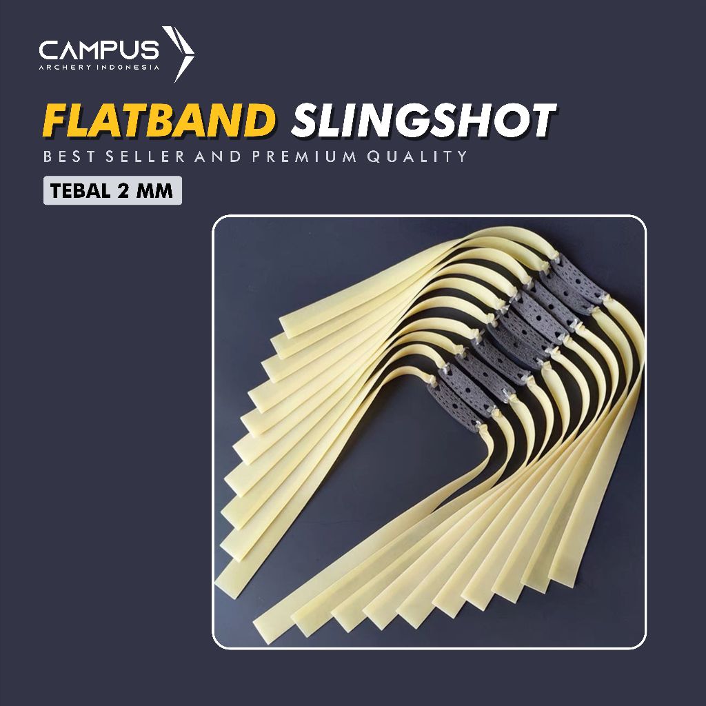 Flatband Slingshot Karet Ketapel 1.5mm Super Tebal Full Power