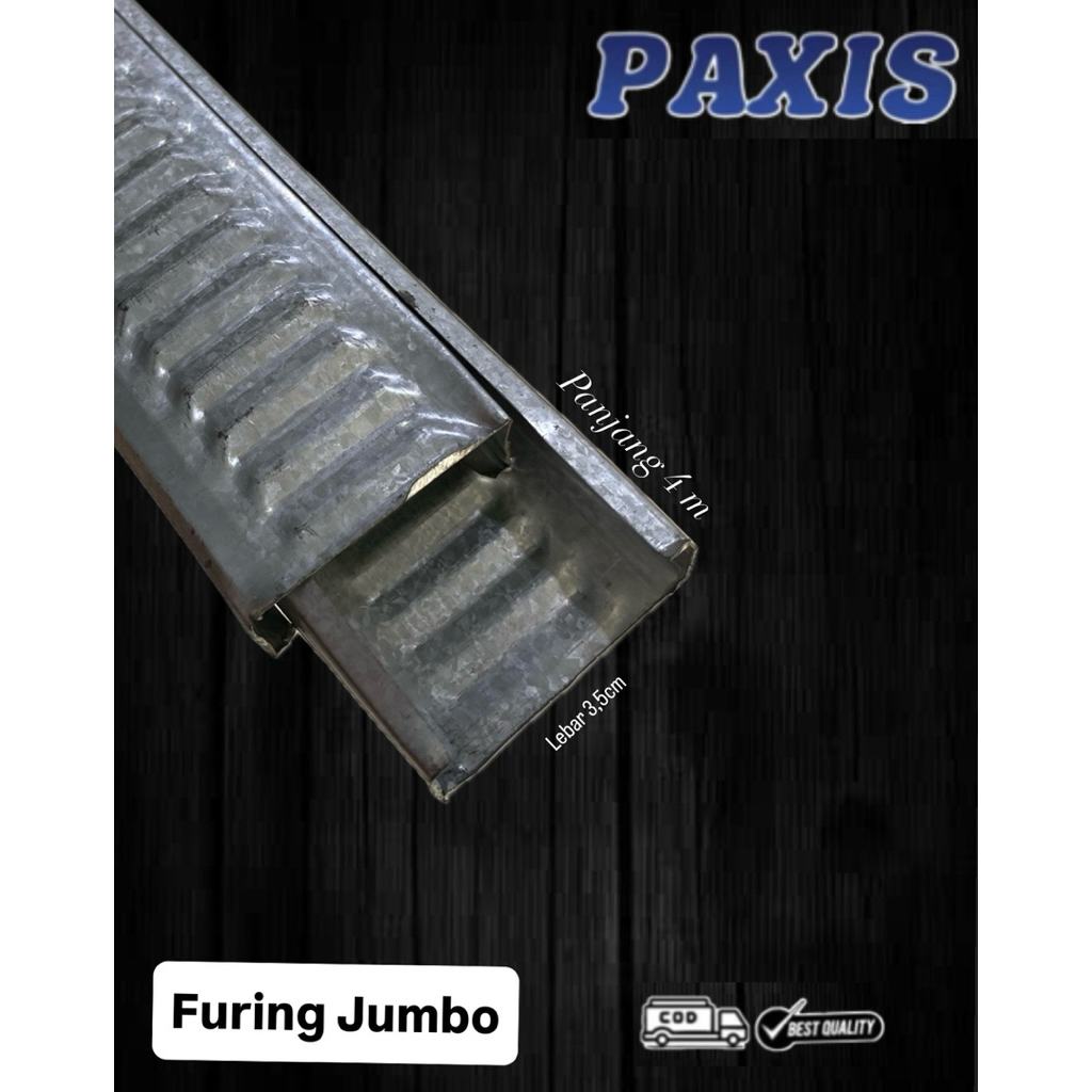 Furing Plafon Baja Ringan Galvalum 4 Meter - Rangka Gypsum & PVC Tebal 0.30mm Termurah