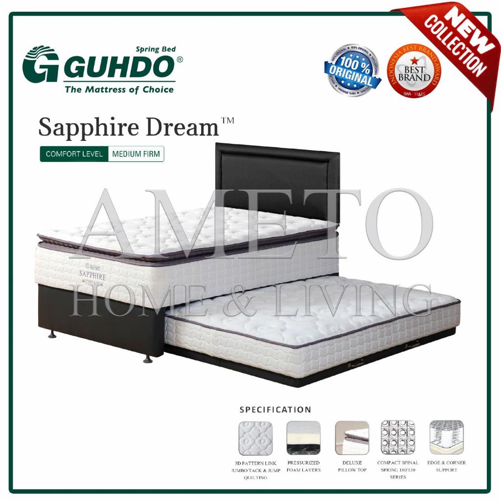 Spring Bed Guhdo 2 in 1 Sapphire Dream 120x200 - HB Creative Full Set