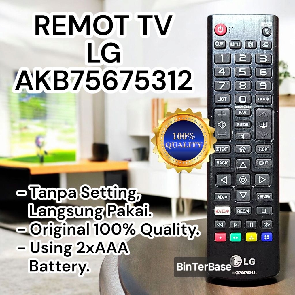 Remote remot TV LG UHD LCD LED Smart TV Movies AKB75675312 Original Quality lifegoods akb 7567 5312