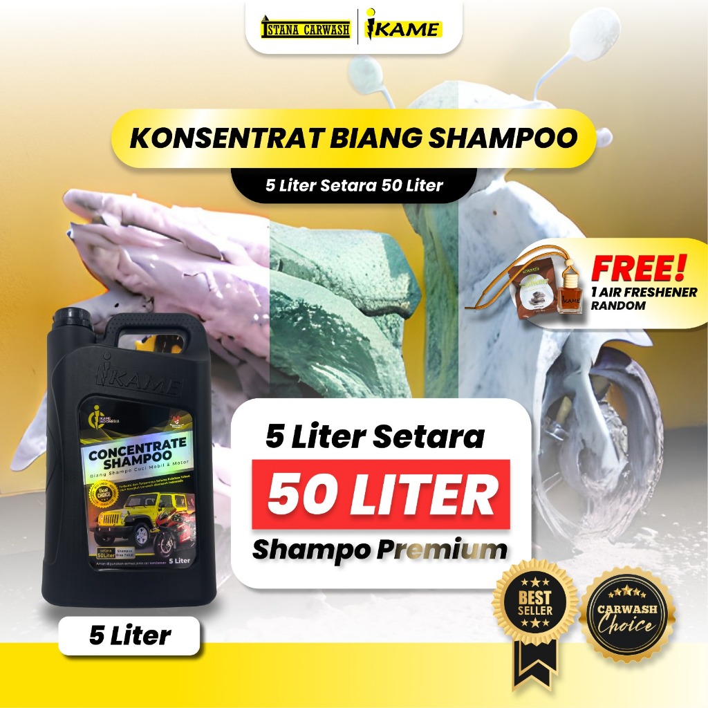 Senter_Ajaib 5 Liter Biang Shampo Sampo Sabun Cuci Mobil Motor Shampoo Salju Snow Ikame Konsentrat