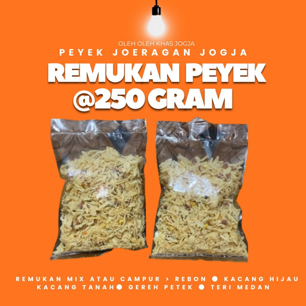 Remukan Peyek 1kg fressh setiap hari