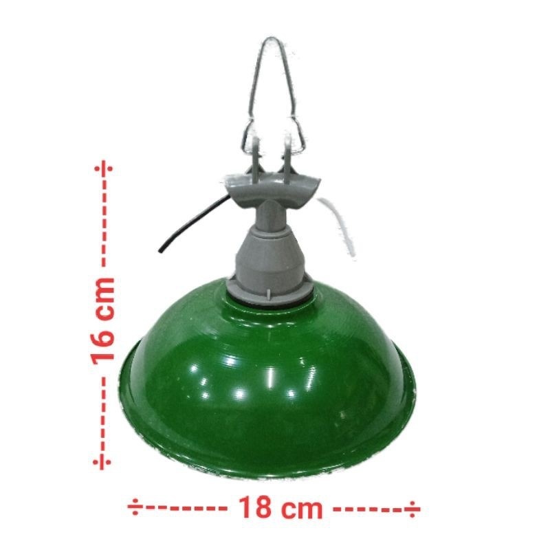 KAP LAMPU JALAN HIJAU MERCURI E27 KECIL