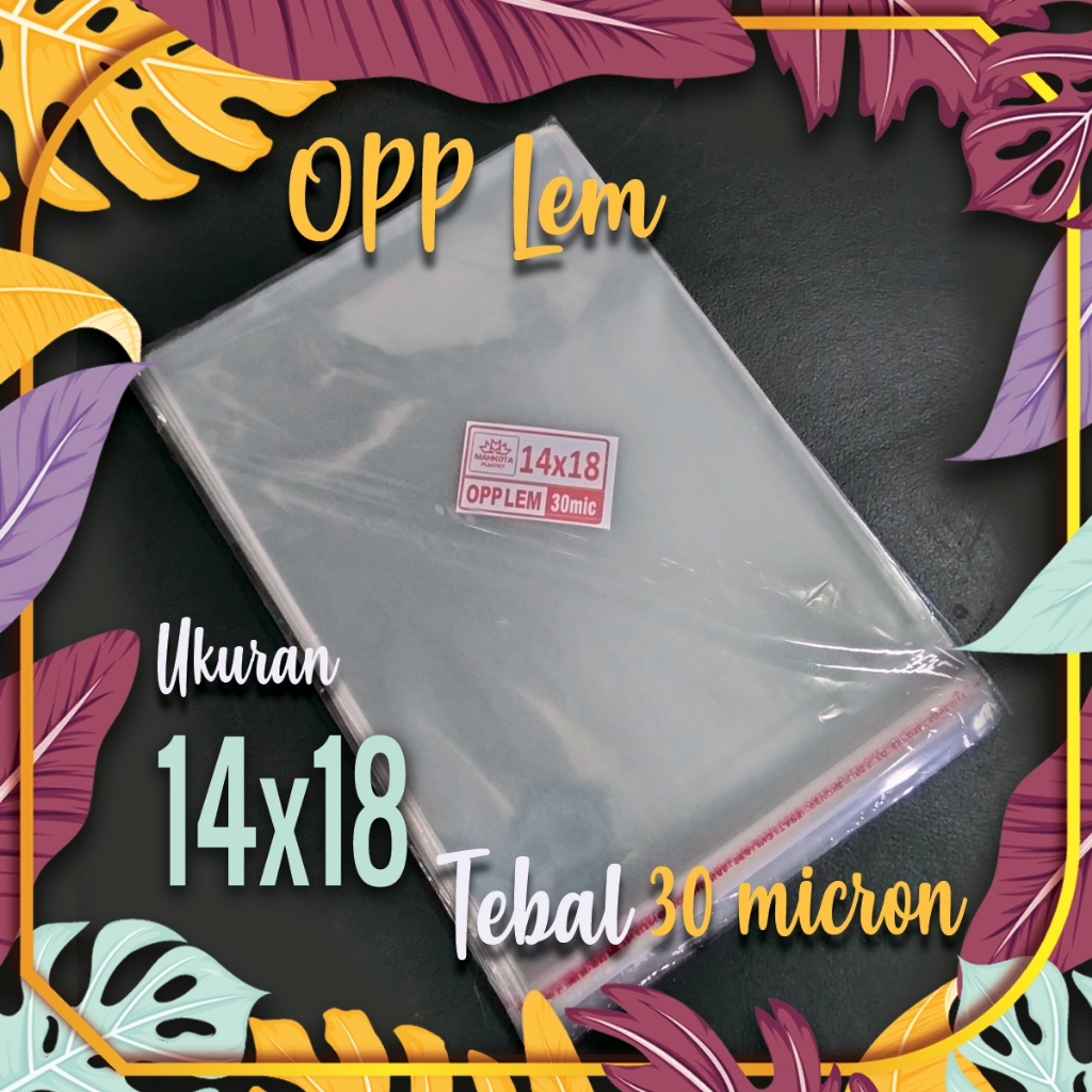 Plastik OPP Seal Tebal Ukuran 14x18 | Kemasan Roti, Kue, Donat, Masker