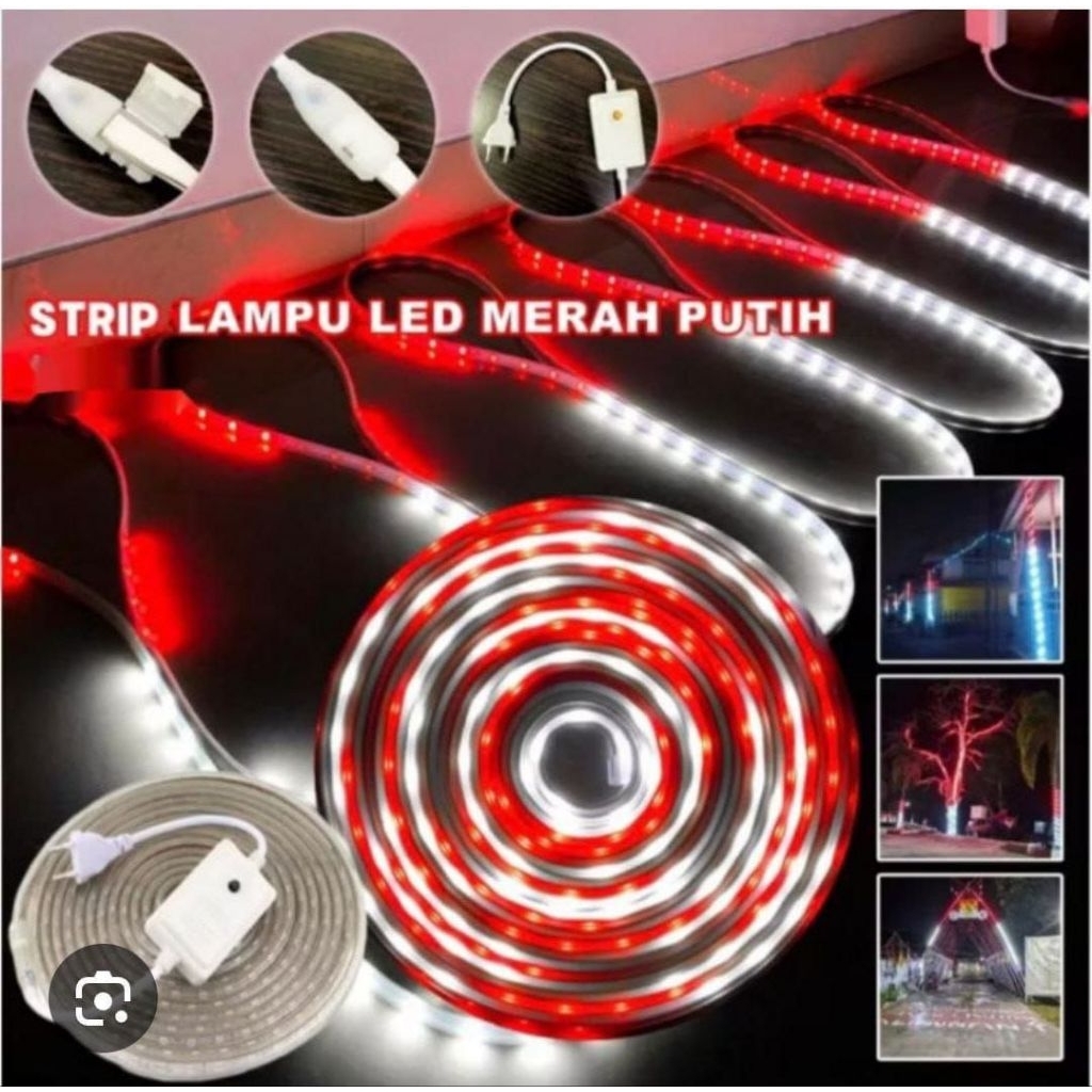 lampu strip - merah putih  LAMPU LED STRIP SELANG