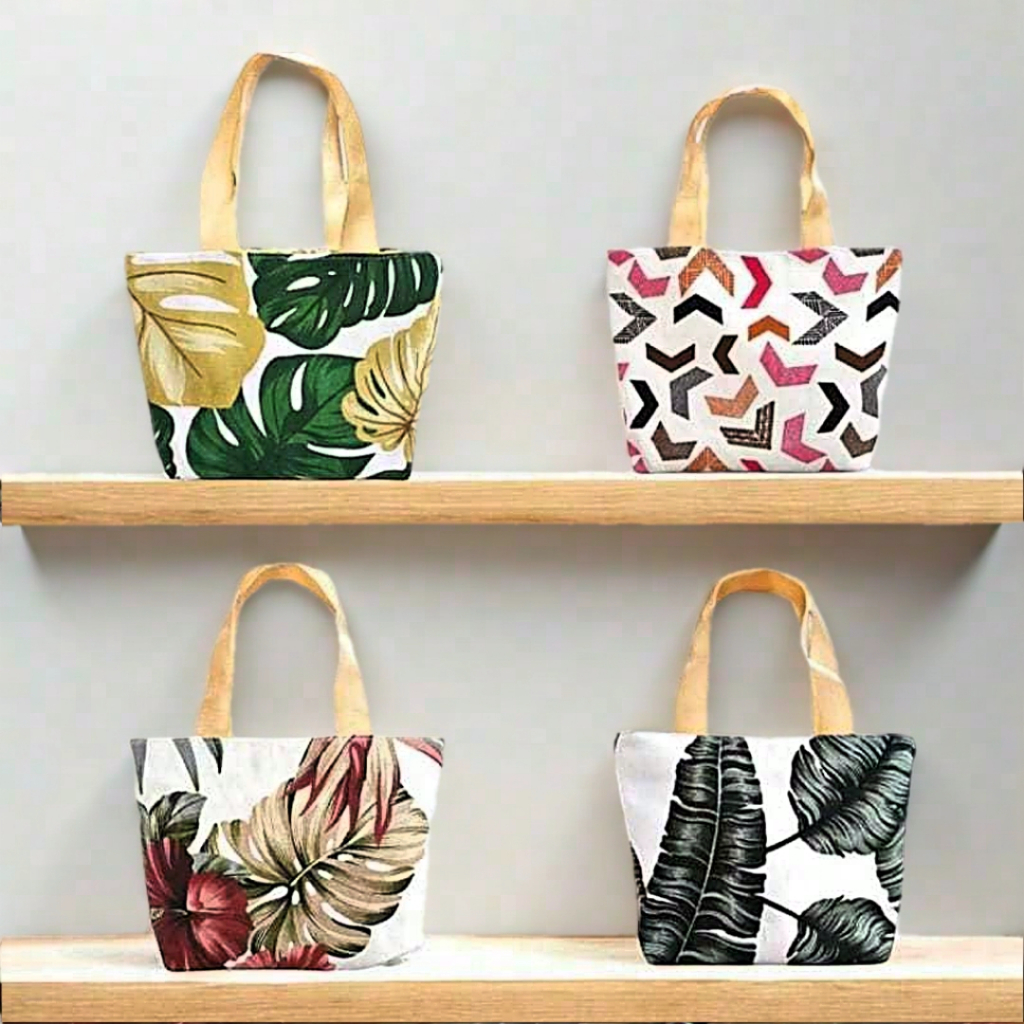 Tas Jinjing Kecil Kanvas - Tas Wanita Size 20 x 15 Cm - Pouch Kosmetik - Souvenir Pernikahan - Handb