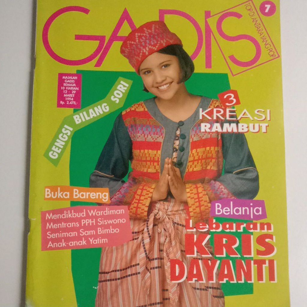 Majalah Gadis Tahun 1994 Cover Alin Marten