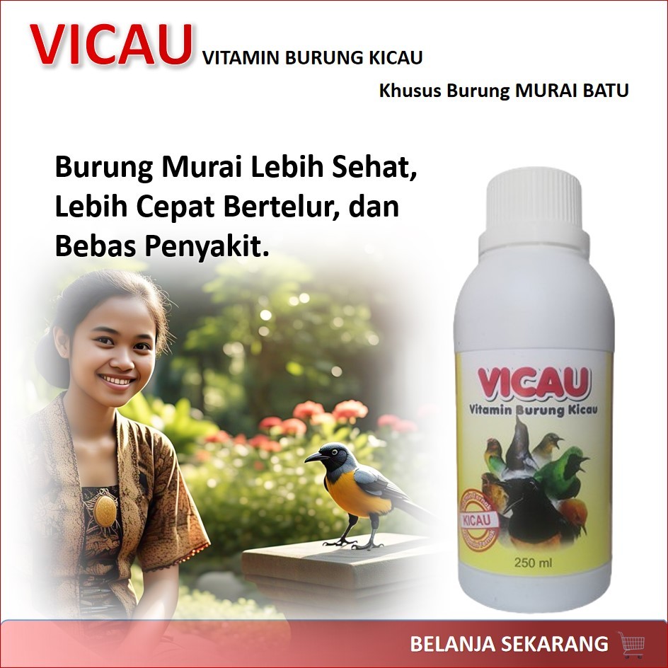 VICAU / Suplemen burung murai batu / Vitamin burung murai batu / Obat burung murai batu / Pakan tamb