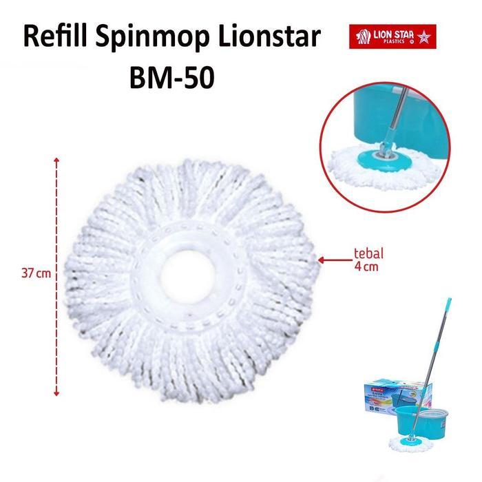 Lion Star Refill Livina Spin Mop BM-50 Kain Lap BM50 Pel Lionstar BM-42 , BM-45, BM-46 dan BM-47