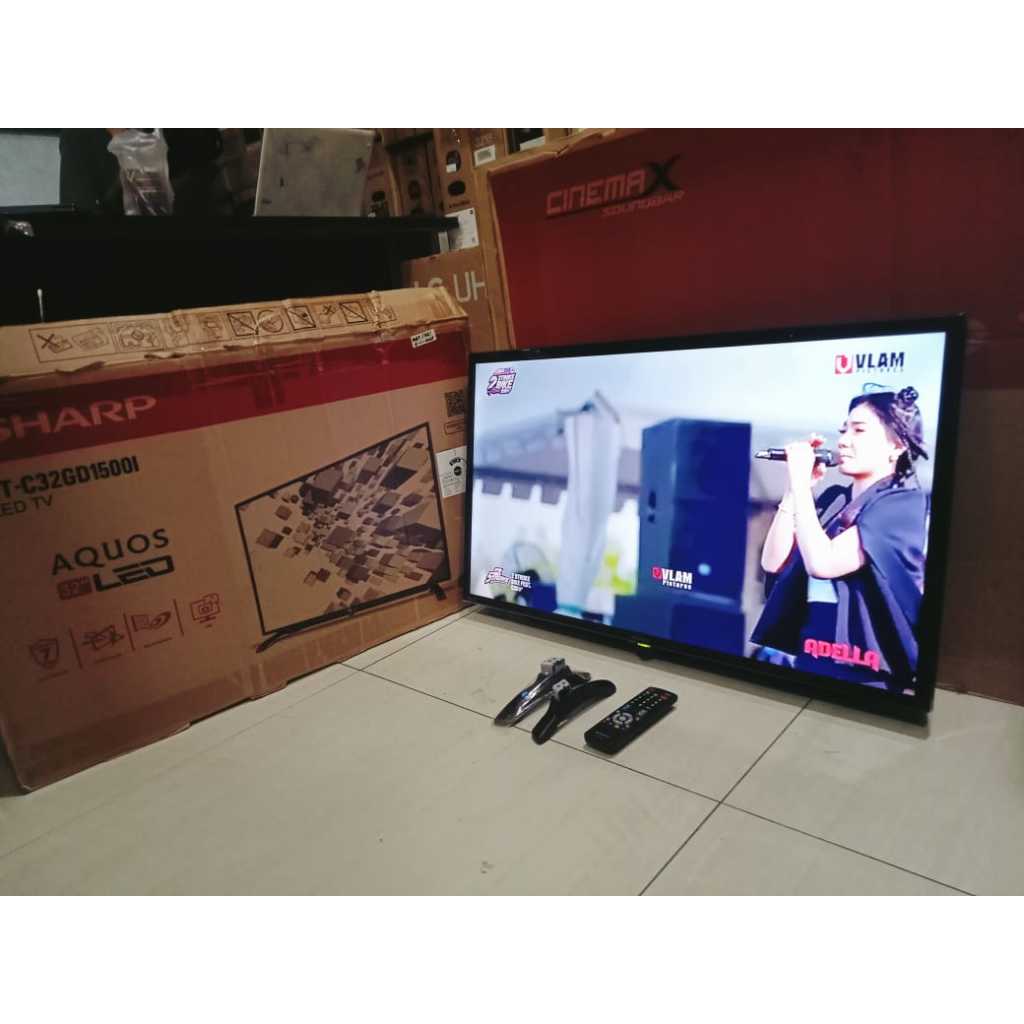 TV LED Sharp 32 Inch HD Digital TV HDMI USB Kondisi bekas masih segel siap pakai 5873F