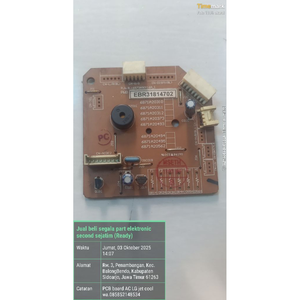 PCB board AC LG jet cool