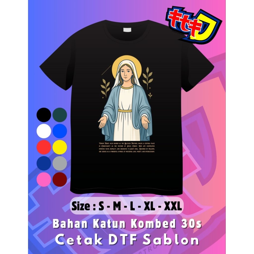 Tshirt Kaos Kristiani Bunda Maria (BM01)