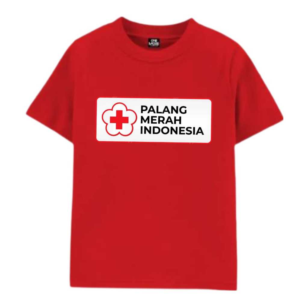 Kaos PMI Palang Merah Indonesia Merah Hitam Putih