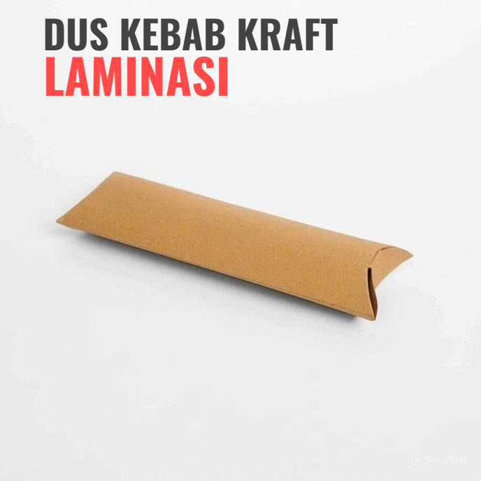 Dus Kebab Kraft Cokelat Laminasi / KERTAS KEBAB / BUNGKUS KEBAB / BOX KEMASAN KEBAB / KOTAK KEBAB