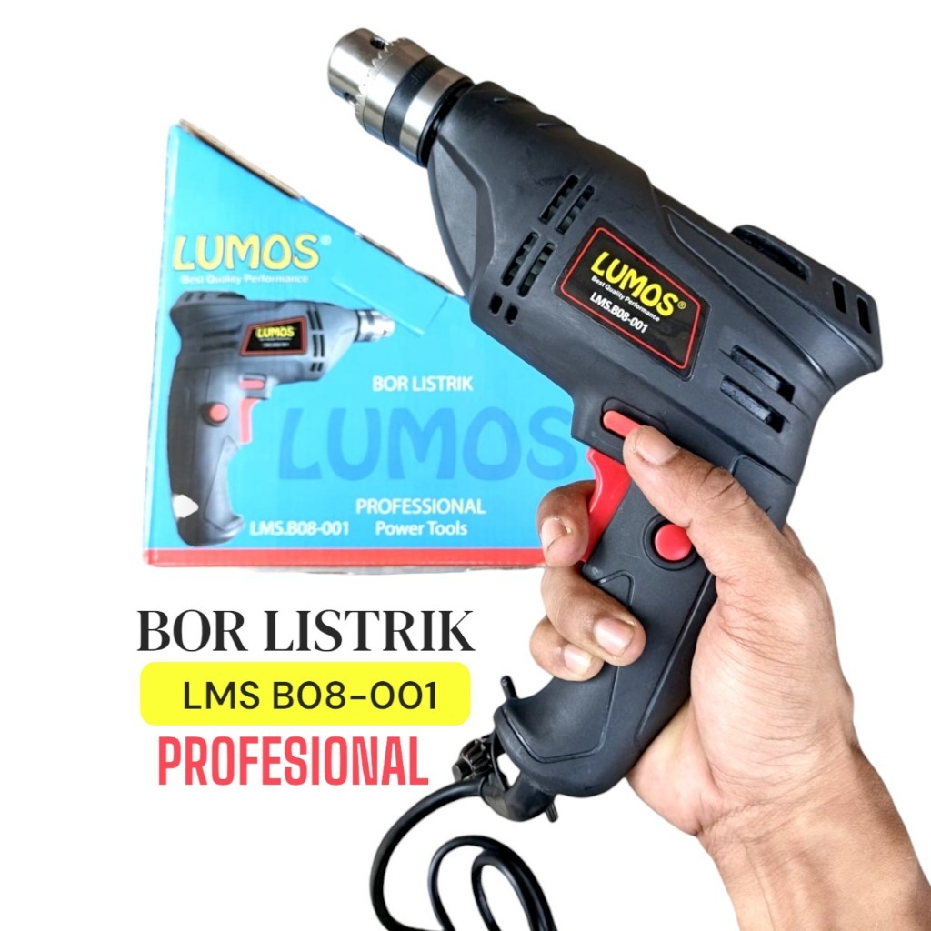 Electric Drill 10mm LUMOS Mesin Bor Listrik