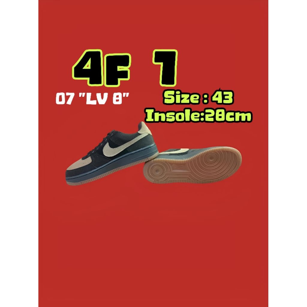 sepatu sneakers casual second preloved pria wanita 4ef 1 size 43 insole 28cm