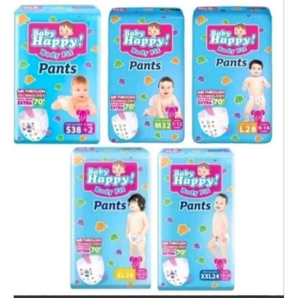 Baby Happy M34,L30,XL26,XXL24,BABY HAPPY SIZE M34 PCS,baby happy m34+2pcs