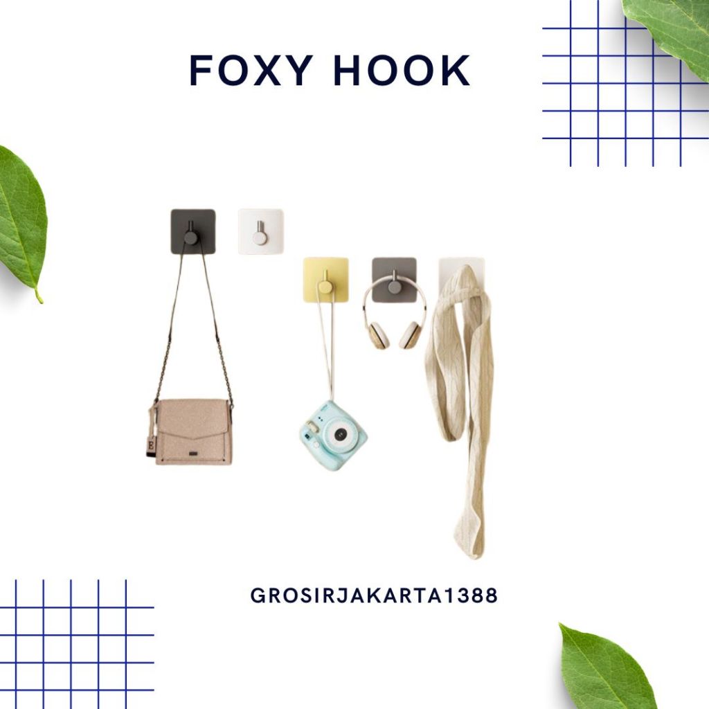 Gantungan Dinding Anti Karat Stainless Perekat Kuat Untuk Handuk, Pakaian, Tas / Hook Dinding