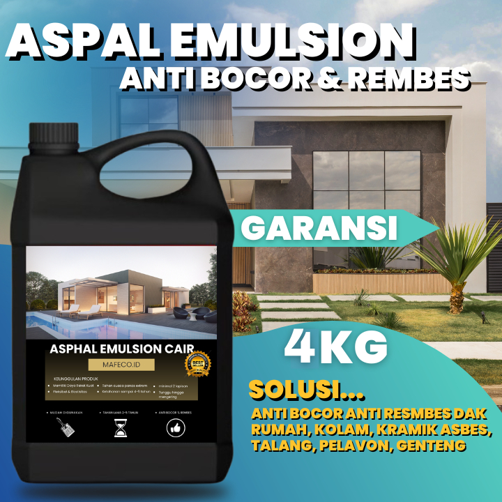 aspal cair emulsion 4kg untuk dak dan dinding retak ampuh