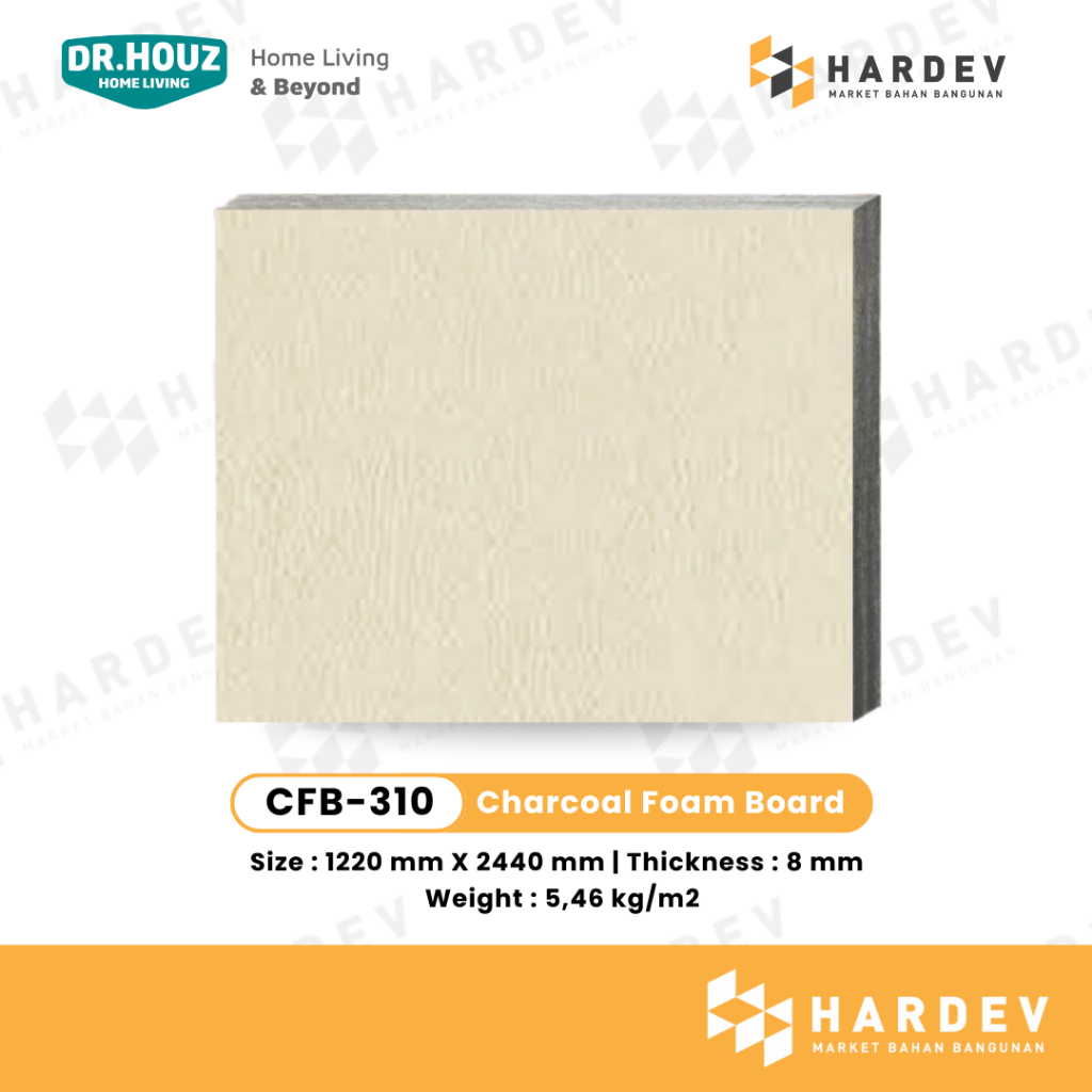 DR.HOUZ - Charcoal Foam Board - CFB 310 Skin (Wall Board)