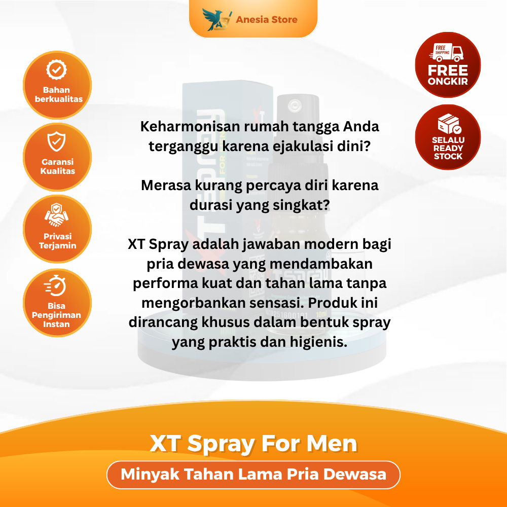 BEST SELLER XT SPRAY FOR MEN MINYAK PIJAT SEMPROT HERBAL TAHAN LAMA & VITALITAS PRIA DEWASA