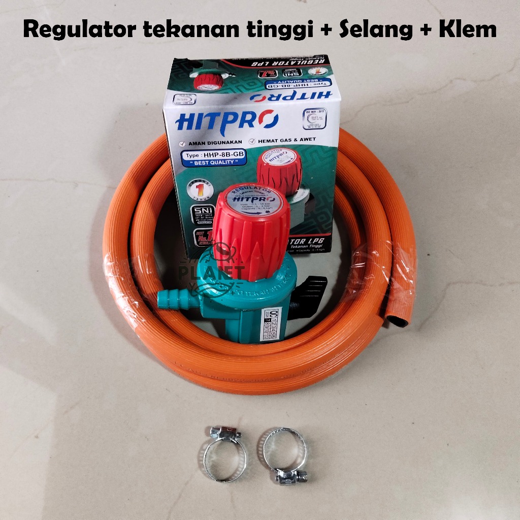 Selang dan regulator tekanan tinggi kompor gas semawar joss SNI