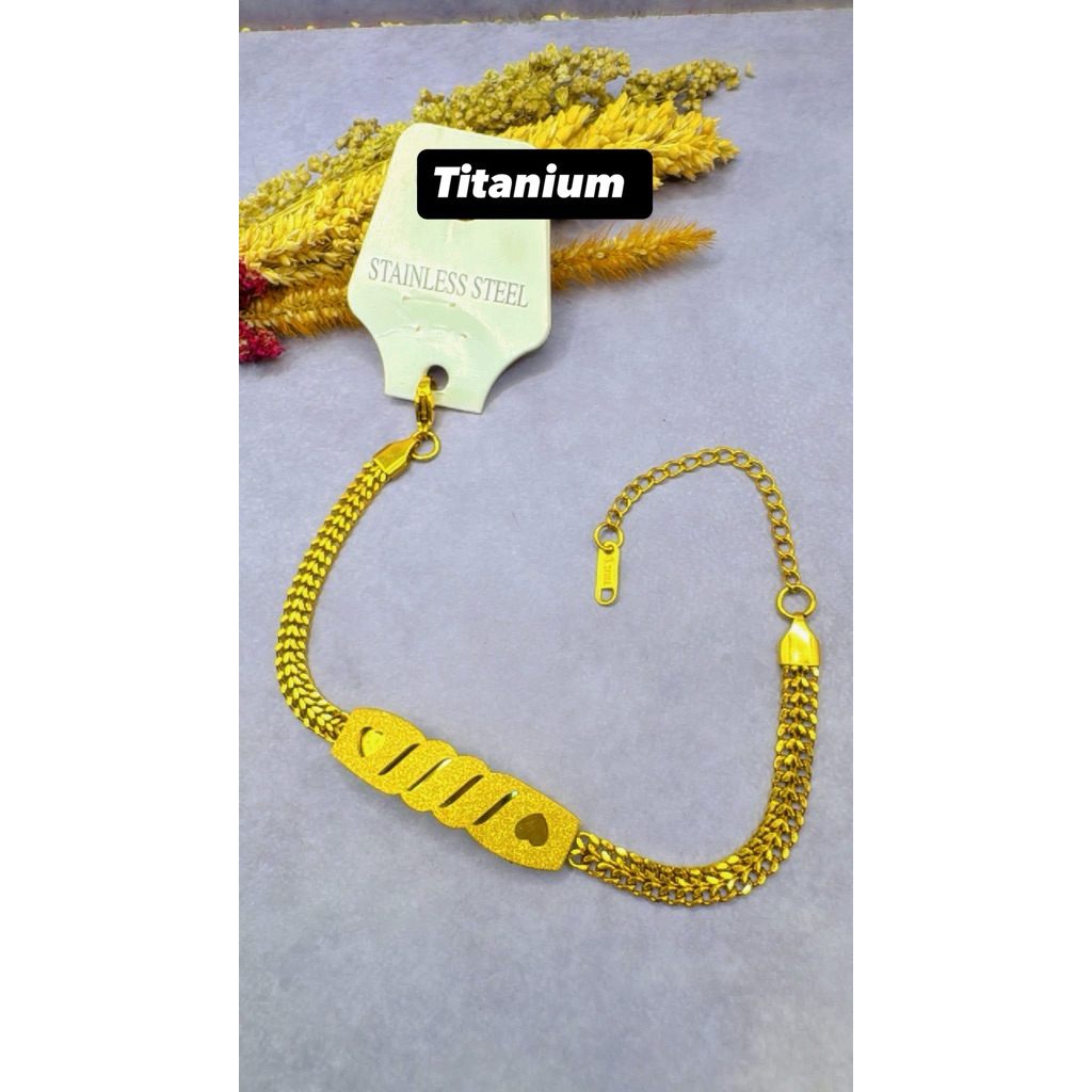 gelang rantai plat titanium