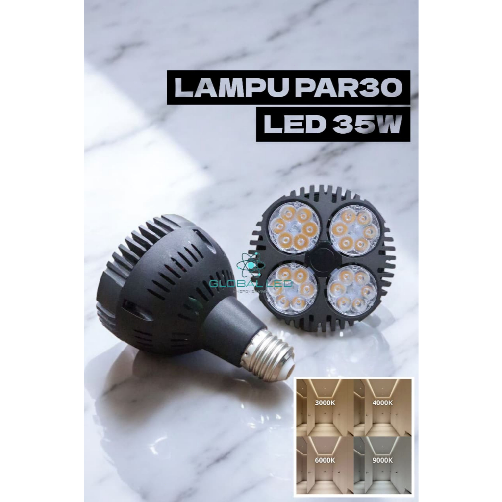Lampu Spotlight LED PAR30 35 Watt 3000K 4000K 6000K 9000K