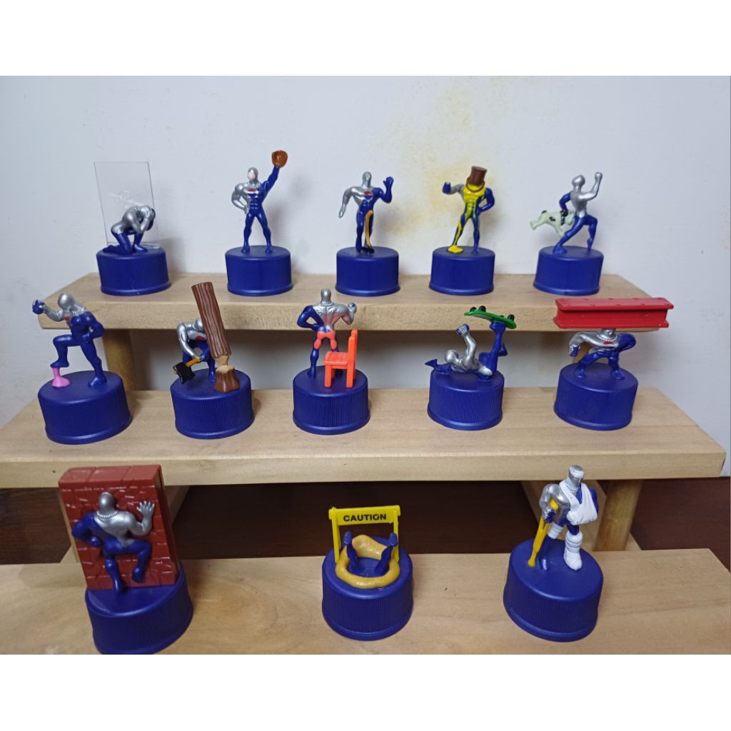 Pepsi Man Bottle Cap Collection Accident Series Set of 13/15