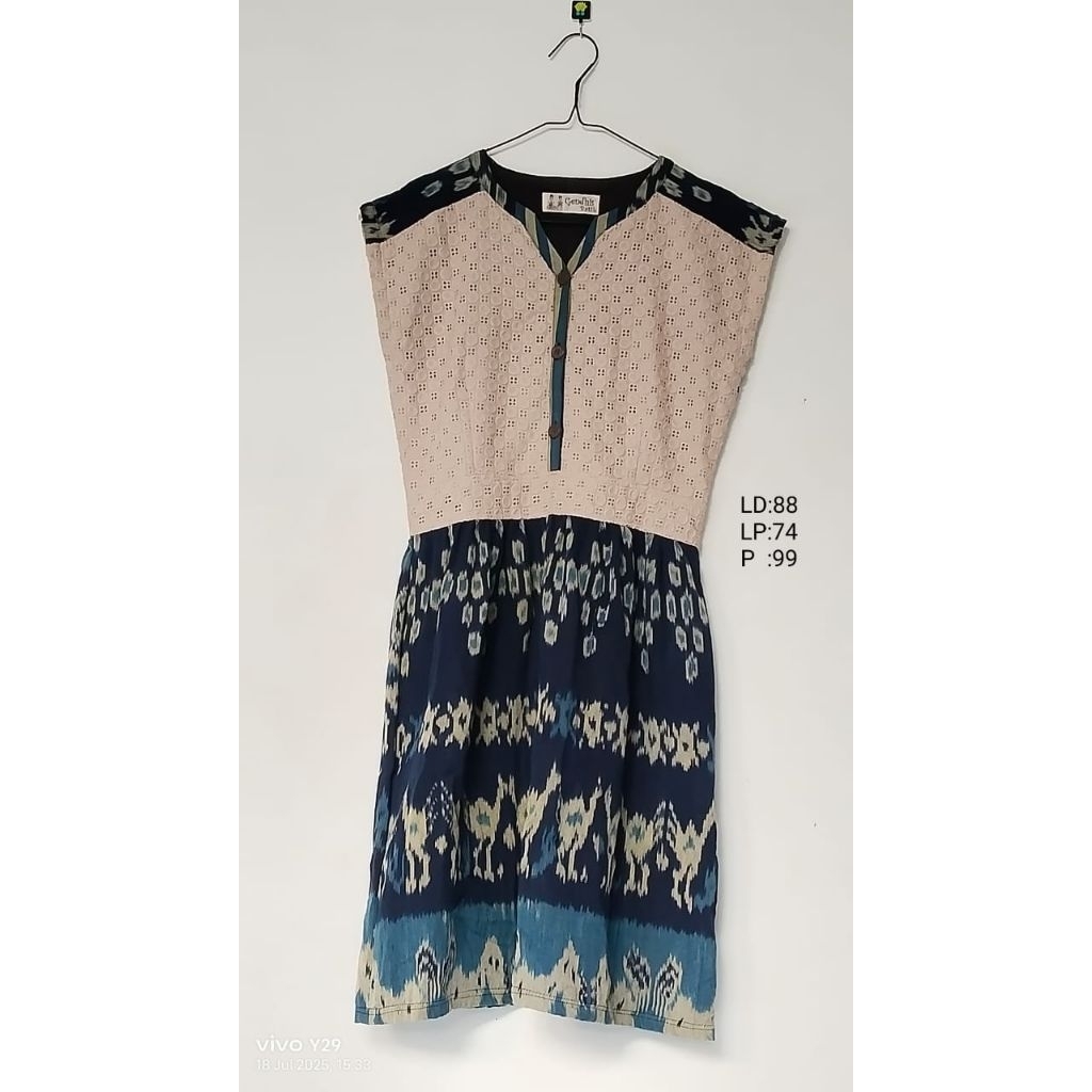 Dress katun bordir tenun pahikung