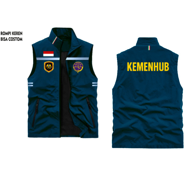 Rompi Safety Kerja | Rompi Safety First | Rompi Dinas Kemenhub | Rompi Vest Petugas Kemenhub