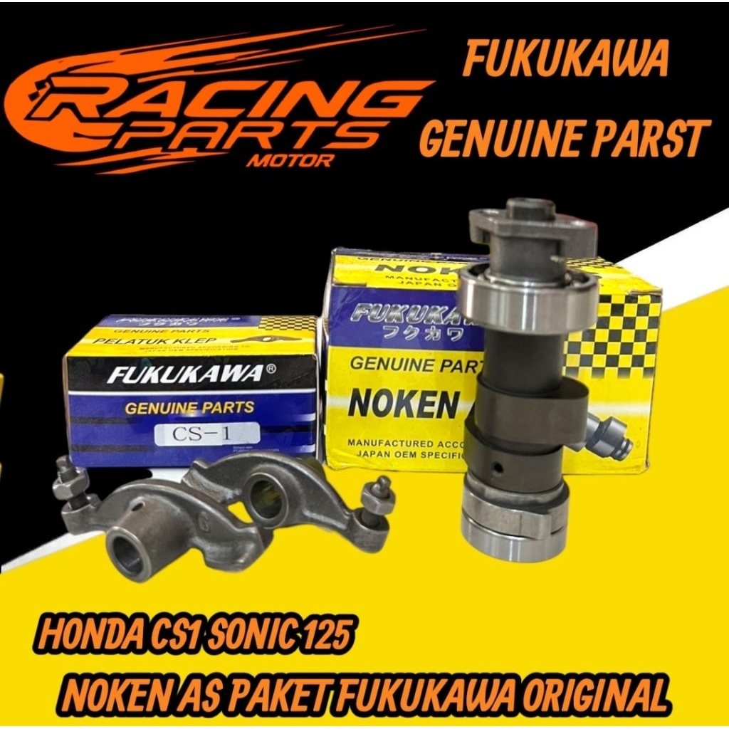 Noken As Honda CS1 Sonic 125 + Platuk Klep CS1 Pnp Sonic 125 Original Fukukawa Genuine Parts