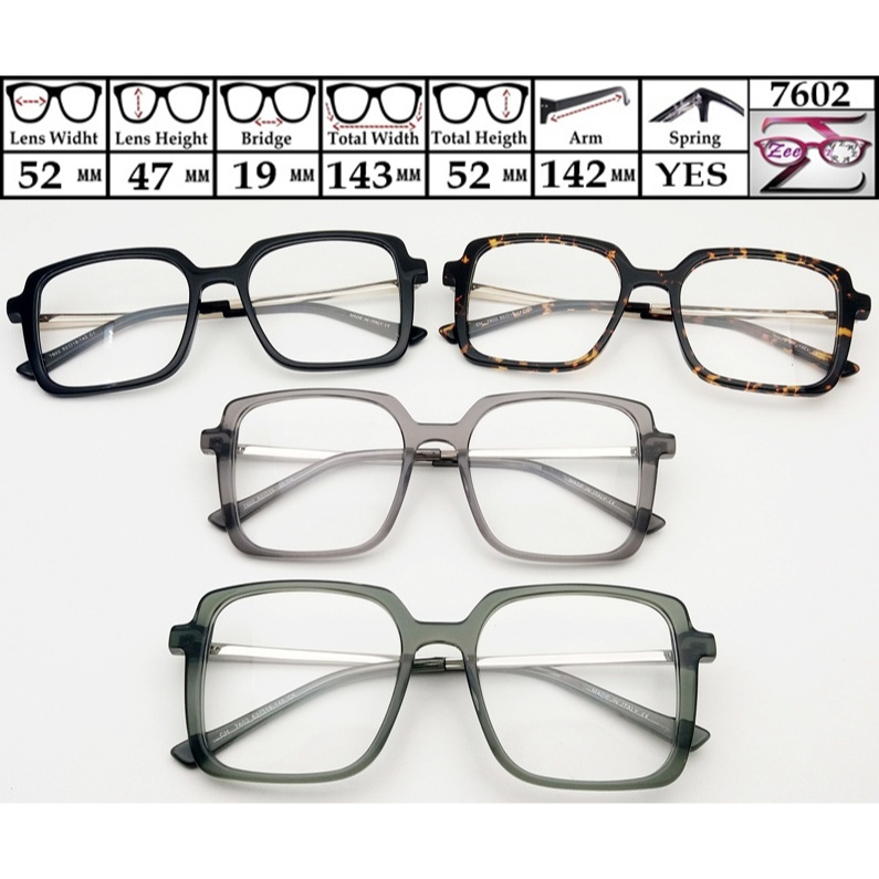 frame kacamata minus kotak acetate limited edition bahan tebal kuat tangguh frame kacamata korea kac
