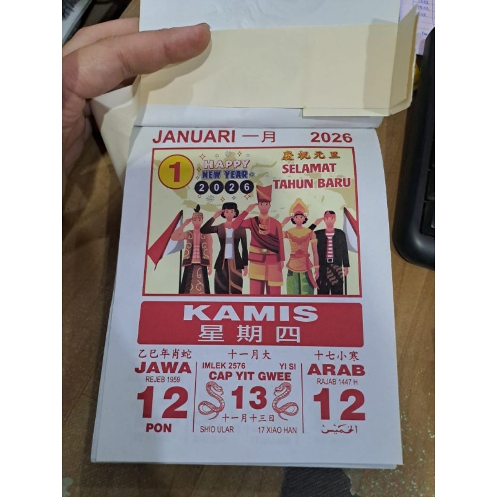 kalender 2026 calender kalender harian 2026 kalender shio kalender sobek kertas harian