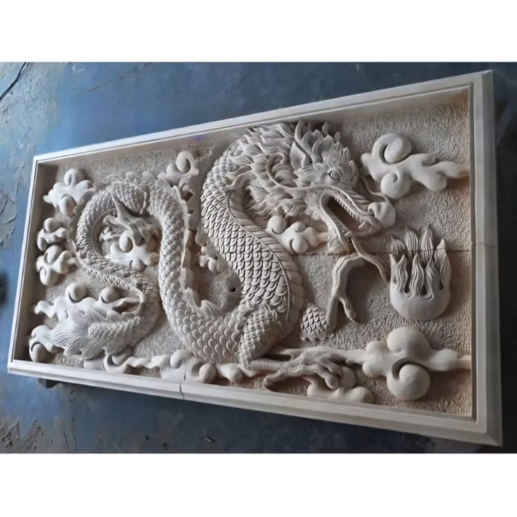 relief batu alam motif naga