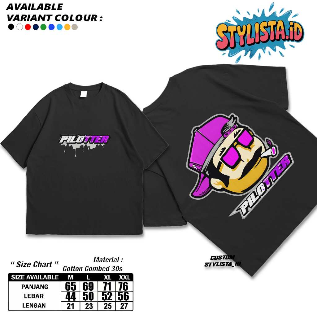 Kaos Pilotter Original - Kaos Distro Keren - Kaos Pilotter Smoke Terbaru - Kaos Katun Murah - Kaos P