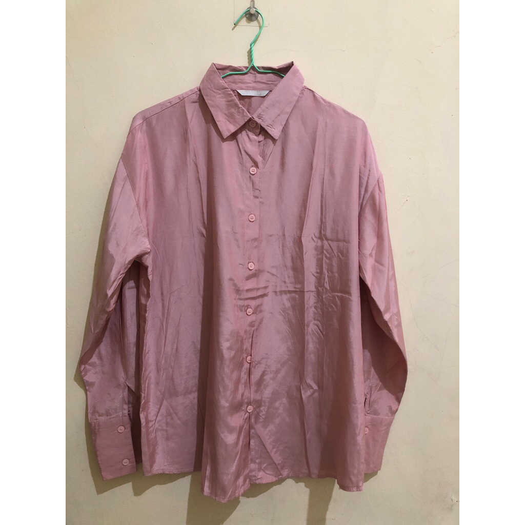 PRELOVED KEMEJA CASUAL PIGMENT WANITA PINK