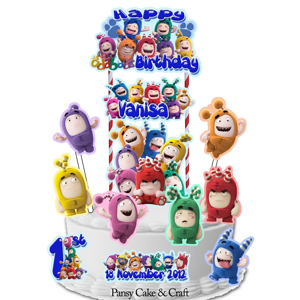 Cake topper Oddbods  BIG EKONOMIS
