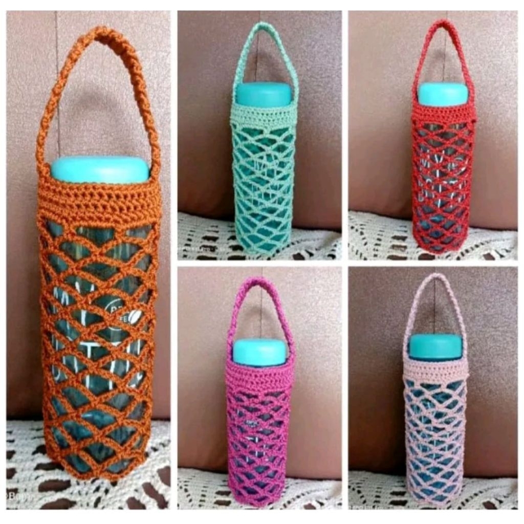 Cover tumbler rajut sarung botol rajut