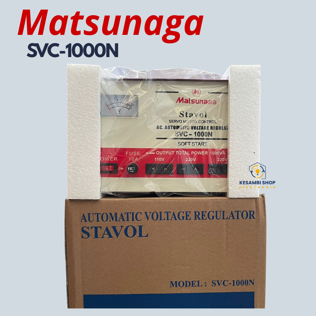 STABILIZER MATSUNAGA 1000 WATT STAVOL MATSUNAGA SVC-1000N