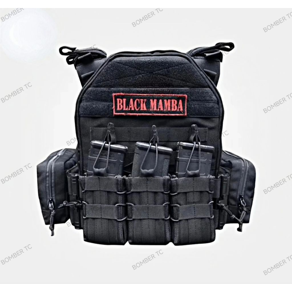 Body Vest blackmamba - Rompi blackmamba tactical Bonus dummy plate 1 pasang