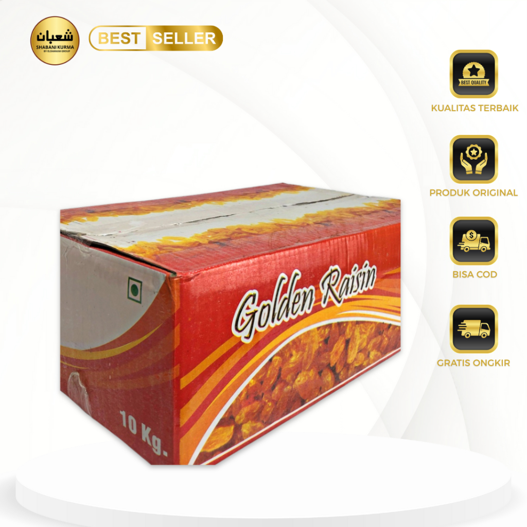 Kismis Golden Raisin 10 Kg / Kismis Anggur Golden Raisin / Shabani kurma