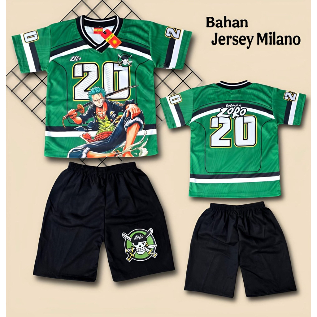 SETELAN BAJU ANAK JERSEY LAKI LAKI KAOS JERSEY ANAK 1-10 TAHUN