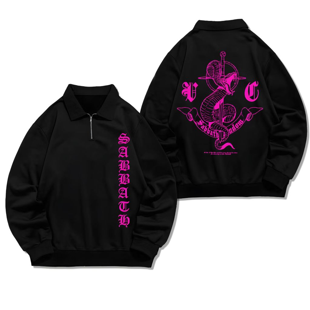 Half Zipper WindBreaker Sabbath Wooin Wind Breaker Sabbath Crew