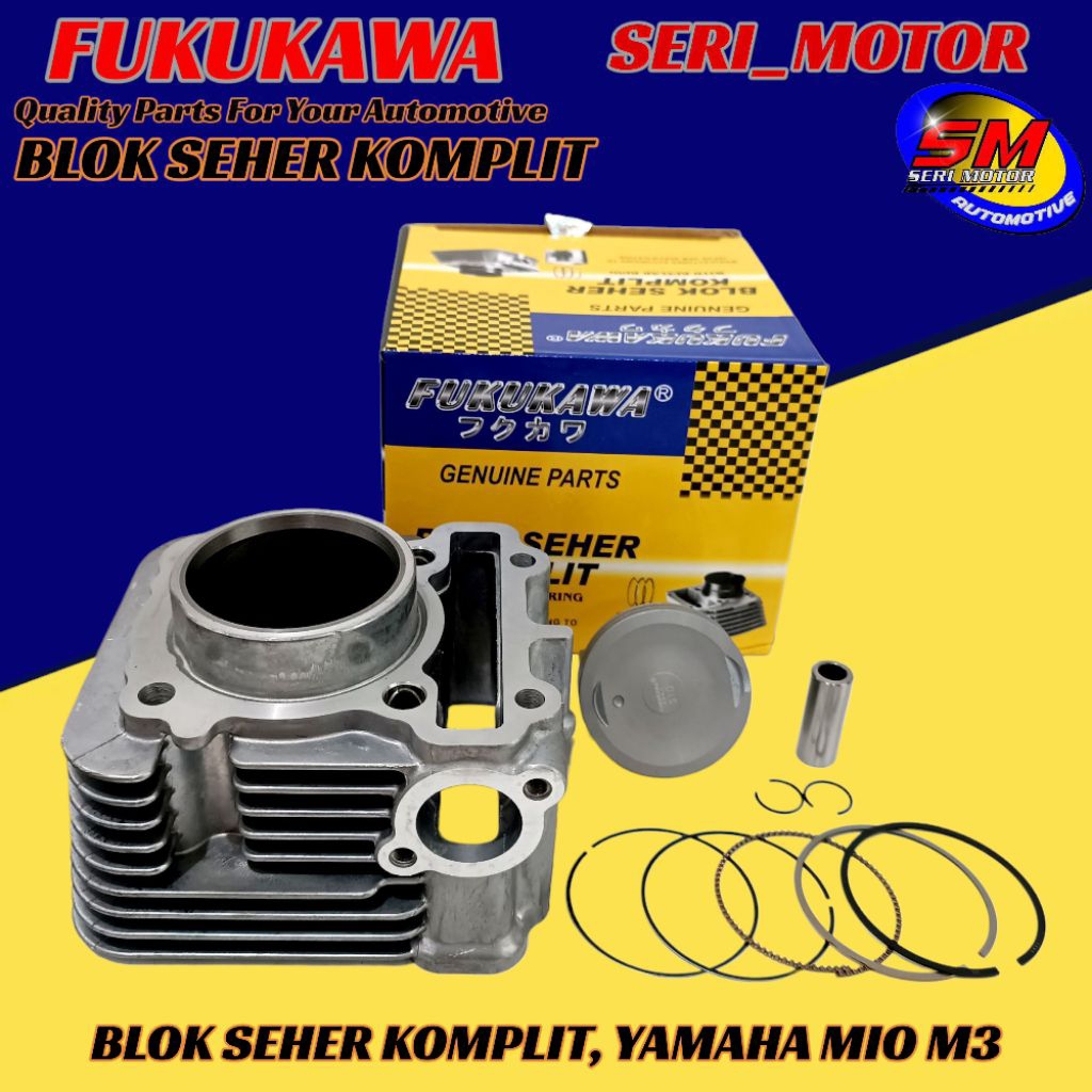 Blok Seher 1Paket Piston Kit Mio M3 Original Fukukawa