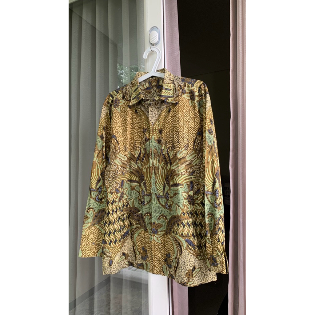 Preloved Kemeja Batik Jogja Pria Lengan Panjang