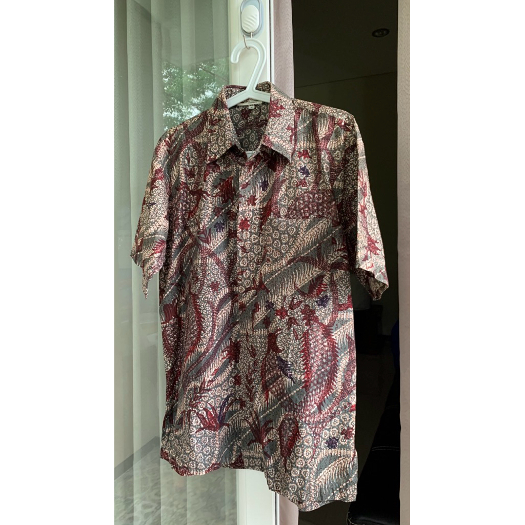 Preloved Kemeja Batik Jogja Pria Lengan Pendek