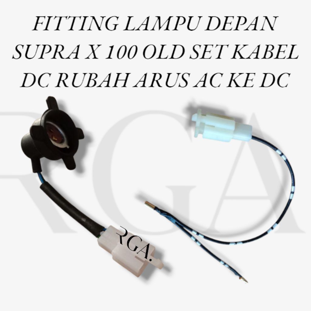 Kabel Fitting Lampu Depan Supra X 100 Old Lama Set Kabel Dc Supra X100 Lanel Rubah Arus Ac ke Dc