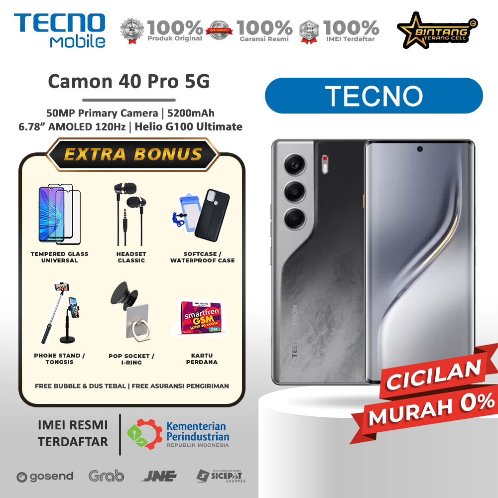 Tecno camon 40 pro 5G NFC tecno camon 40 pro ram 8/256gb garansi resmi